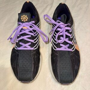 Women's Black and Purple Sneakers